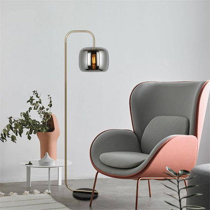 Lampadaire design avec globe en verre fumé Stone — LZ4X9M