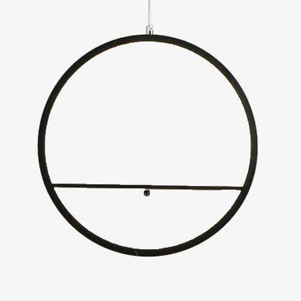 Suspension LED ronde moderne avec motif oiseaux noir ou blanc — LZ4X9T