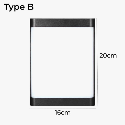 LED applique extérieure en plastique/aluminium porte d'entrée étanche IP65 applique jardin Patio terrasse maison luminaire mural