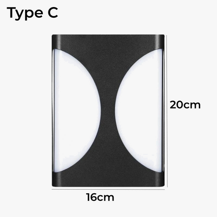 LED applique extérieure en plastique/aluminium porte d'entrée étanche IP65 applique jardin Patio terrasse maison luminaire mural