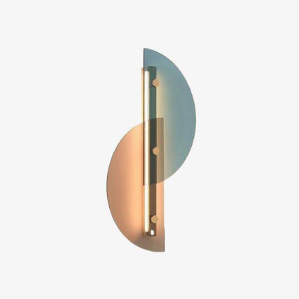 Applique murale LED avec demi-cercle en verre coloré — LZ4X9T