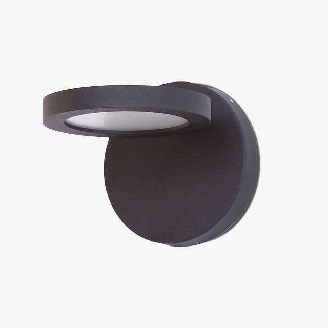 Applique murale LED noire à disque moderne — LZ7D9X