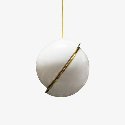Suspension LED demi-sphère design en métal blanc style Phube — LZ4X9T1