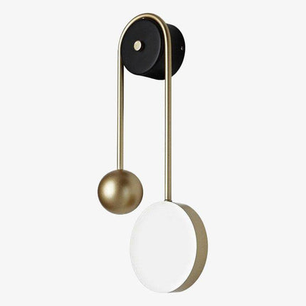 Applique murale LED design avec boule dorée et disque lumineux — LZ4XJ9
