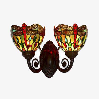 Applique murale rustique en verre coloré à motifs — LZ4X9T2