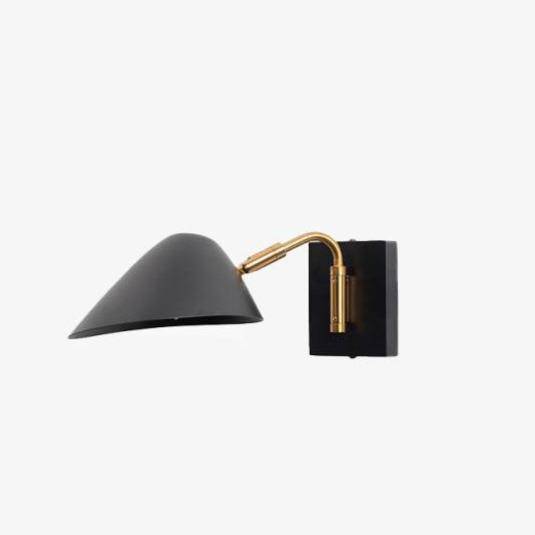 Applique murale design LED noire avec abat-jour en métal Home