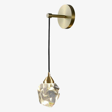 Applique murale LED avec abat-jour en verre style diamant — LZ4X7Q9N