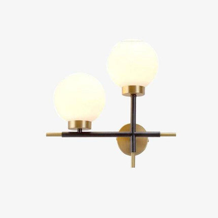 Applique murale LED dorée avec globe en verre design — LZ4X9P2