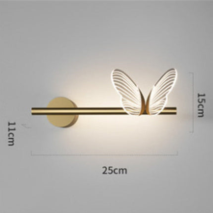 Applique murale papillon en métal doré design — LZ4X9T
