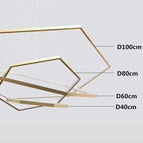 Acier inoxydable - Doré / 3 anneaux - 40 60 80 cm / Chaude