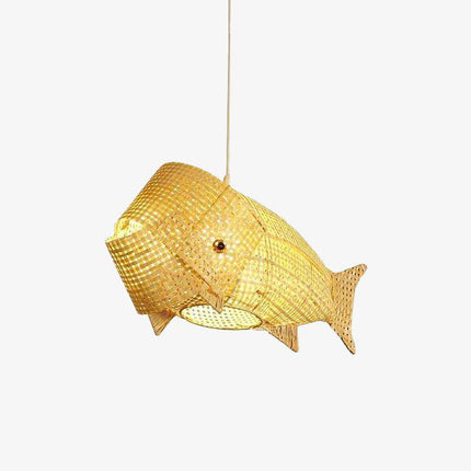 Suspension LED en rotin forme poisson pour enfants — LZ4X9M2
