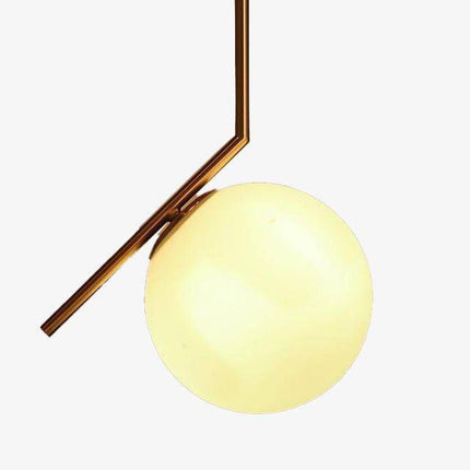 Suspension LED avec branche dorée et globe en verre — LZ4T9XQ