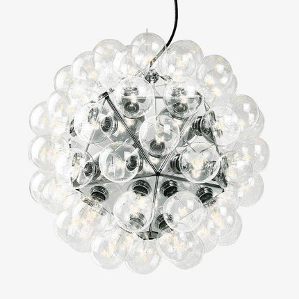 Suspension chromé avec lampes Castiglioni