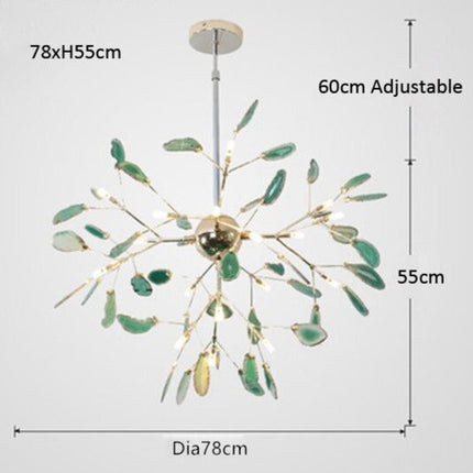 Lustre moderne LED en cristal coloré Sariya — LZ4M9XQ