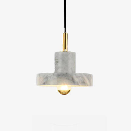 Suspension LED en marbre blanc avec abat-jour design — LZ4X7P