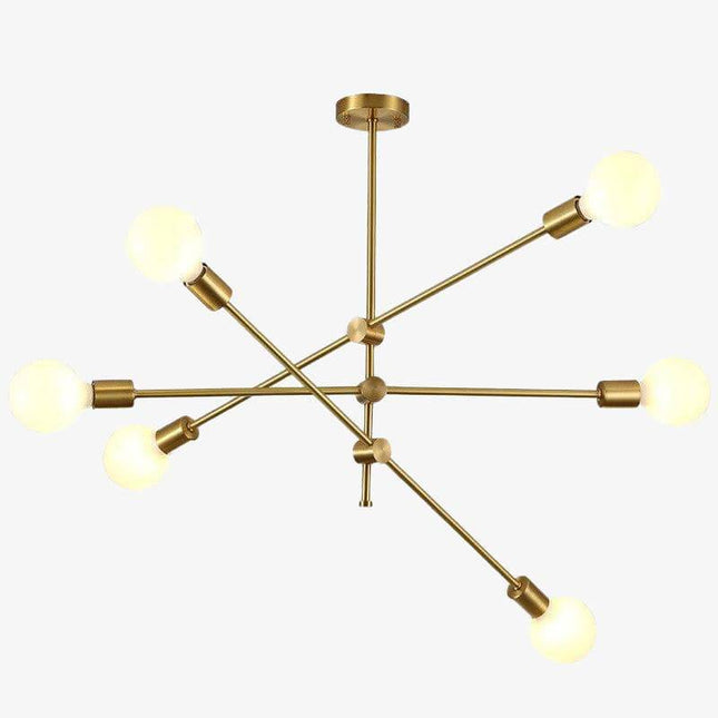 Lustre design en métal doré avec boules en verre — LZ4X9T2