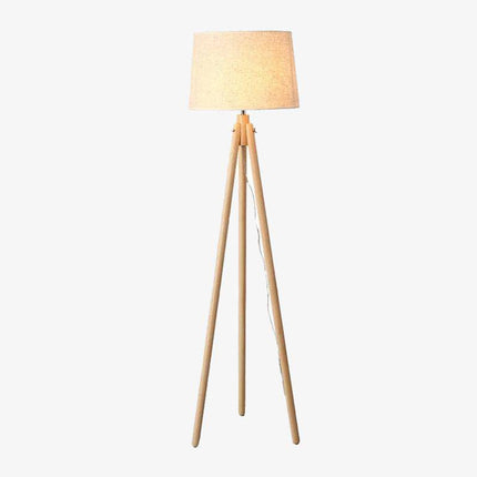 Lampadaire trépied en bois style scandinave — LZ4M7Q2