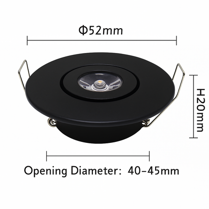 Lot de 6 spots LED encastrables dimmables 3W et 1W en aluminium 52mm — LZ4X9M