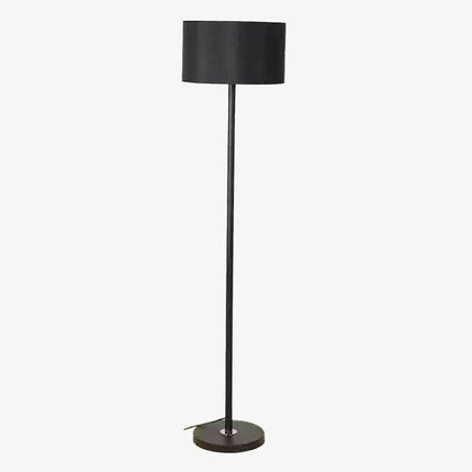 Lampadaire sur pied noir avec abat-jour classique — LZ4X9M