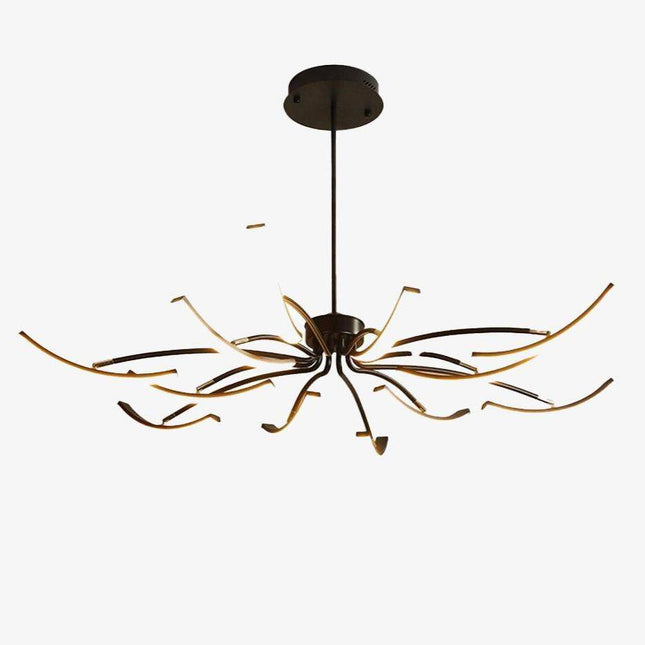 Lustre design à LED en métal avec plusieurs tiges Kyio