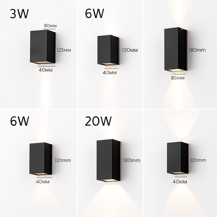 Applique murale LED extérieure 6W-20W à faisceau étroit aluminium étanche — LZ4X9Q