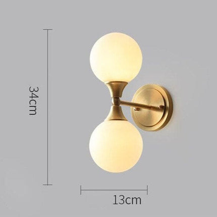 Applique murale LED avec deux boules en verre Delly