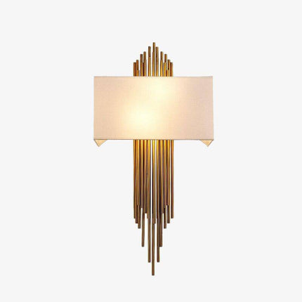 Applique murale LED dorée avec abat-jour blanc design Luxury — LZ4X9P2