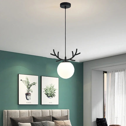 Suspension vintage en verre avec finition plaqué or — LZ4X9M2