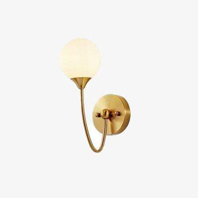 Applique murale LED en métal doré avec globe en verre design — LZ4X9T2