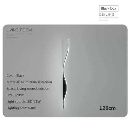 Applique murale LED moderne en forme de S pour éclairage décoratif — LZ4X9Q7