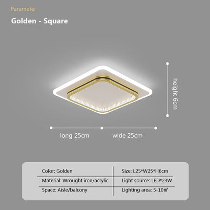 Plafonnier LED moderne avec télécommande pour salon et couloir — LZQ7X2F