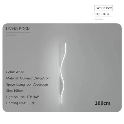 Applique murale LED moderne en forme de S pour éclairage décoratif — LZ4X9Q7