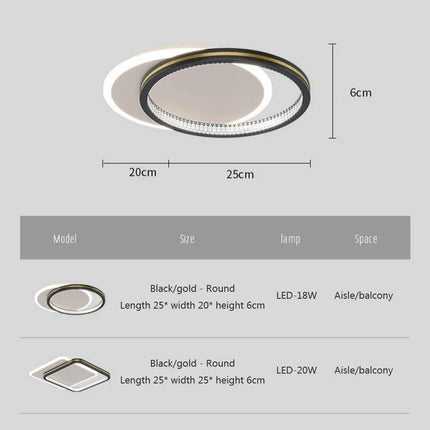 Plafonnier LED moderne avec télécommande pour salon et couloir — LZQ7X2F