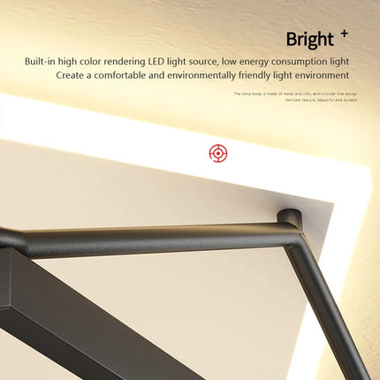 Lustre LED carré pour éclairage décoratif intérieur moderne — LZ4X9T