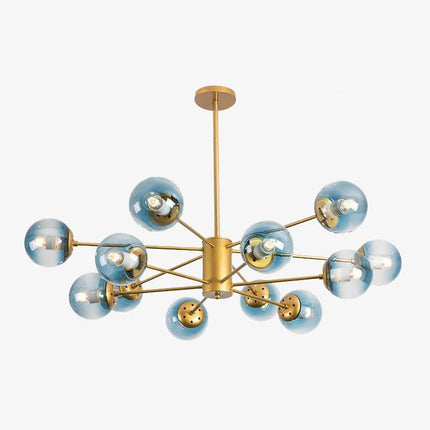 Lustre LED en métal doré avec boules en verre coloré style Loft — LZ4X9P2Q