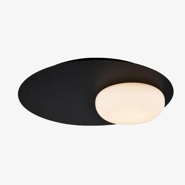 Plafonnier LED design avec disque métal noir style Ruban Loft — LZ4XJ9