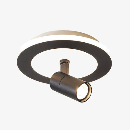 Plafonnier LED circulaire en métal noir Mosko — LZ7XQ2