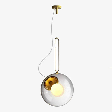 Suspension LED boule en verre et métal design — LZ4X9P2