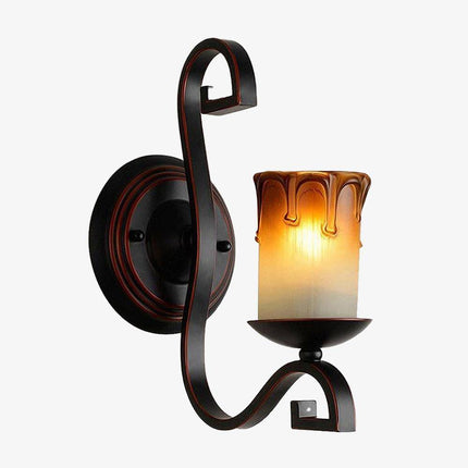 Applique murale rustique style antique avec bougie consumée — LZ4P9XJ