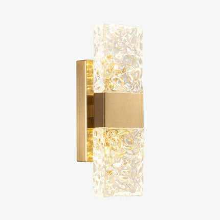 Applique murale LED en verre cristal avec cube doré style Loft — LZ4X9Q2
