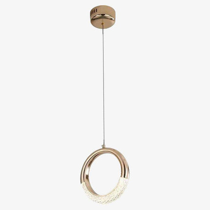 Suspension LED design avec anneau doré style Ring Light — LZ4X9P