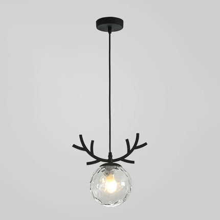 Suspension vintage en verre avec finition plaqué or — LZ4X9M2