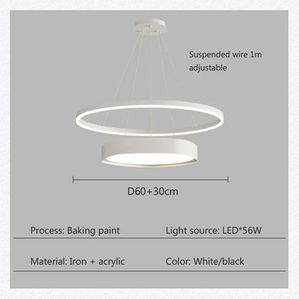 Lustre LED nordique au design simple et créatif — LZ4X9T