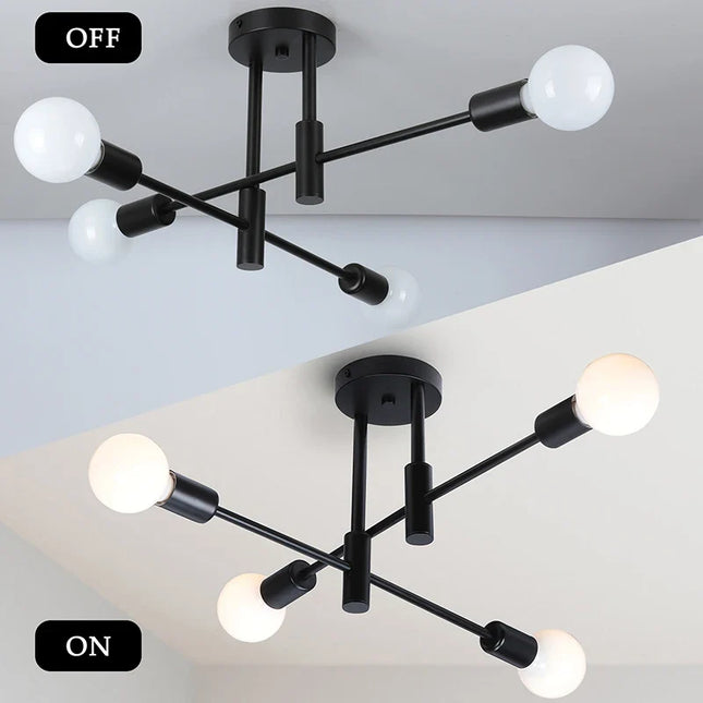 Lustre LED nordique luxe à branches créatives — LZ4X9P2