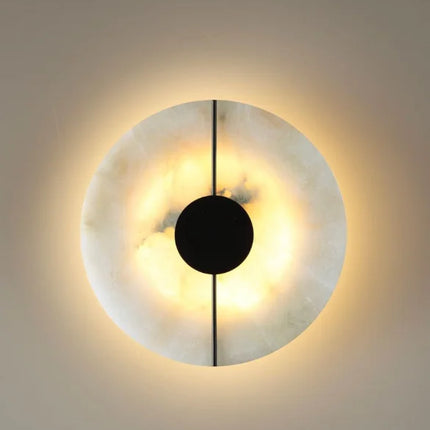 Applique murale LED design nordique en marbre et cuivre doré — LZ4X9T1