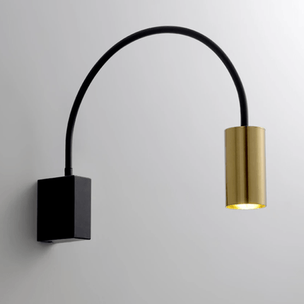 Applique murale LED design demi-cercle noir en métal — LZ4X9T1