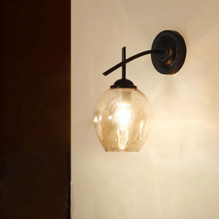 Applique murale industrielle avec boules en verre pour intérieur — LZ4X9T
