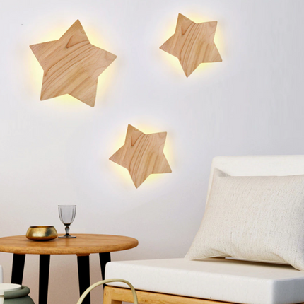 Applique murale étoile en bois pour enfant Stary — LZ4Q7M9