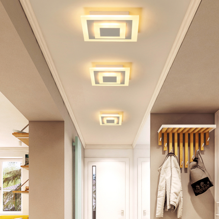 Plafonnier LED design en métal forme circulaire ou carrée Davis — LZ4X9Q