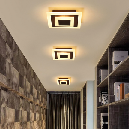 Plafonnier LED design en métal forme circulaire ou carrée Davis — LZ4X9Q